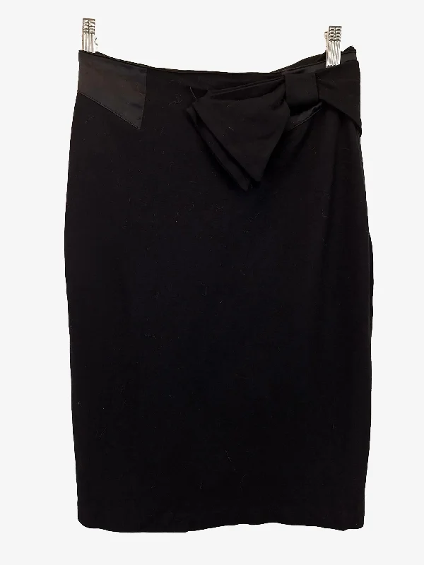 Alannah Hill Retro Bow Detail Midi Skirt Size 8