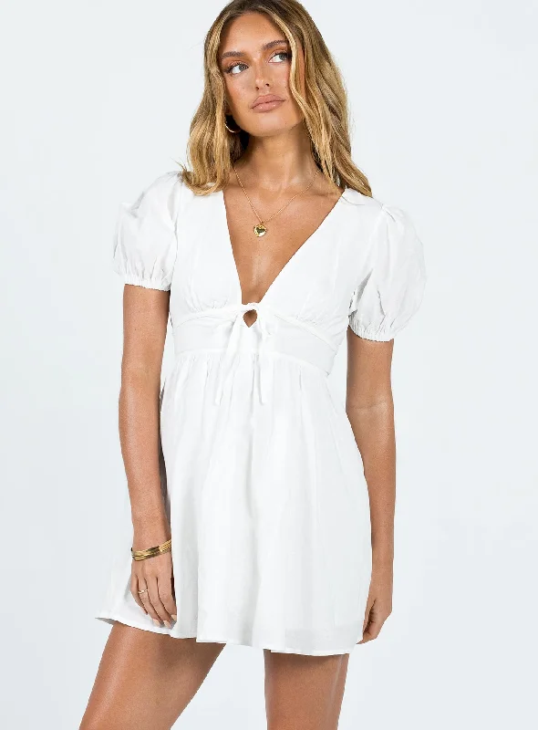 Raleigh Mini Dress White